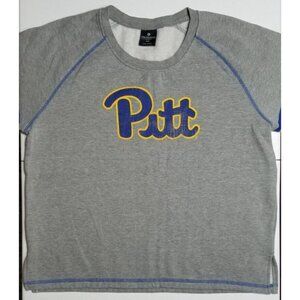 Pitt Panthers NCAA Long Sleeve Gray Sports Sweatshirt Colosseum Women's Size XXL